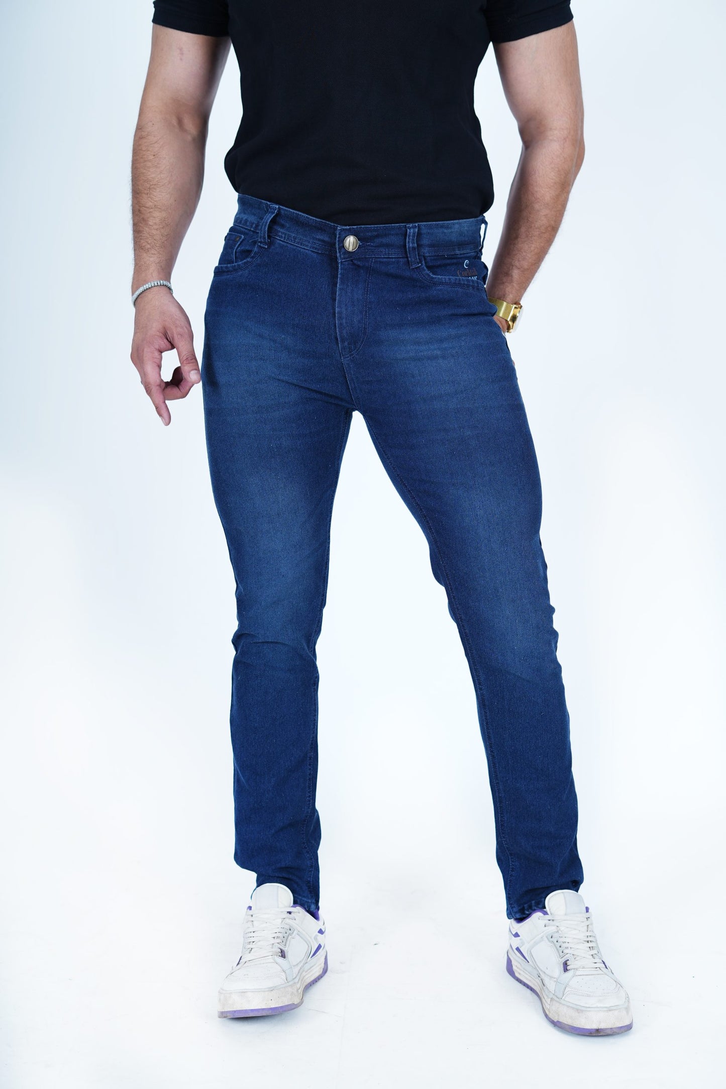 Blue Stretchable Slim Fit Jeans for men