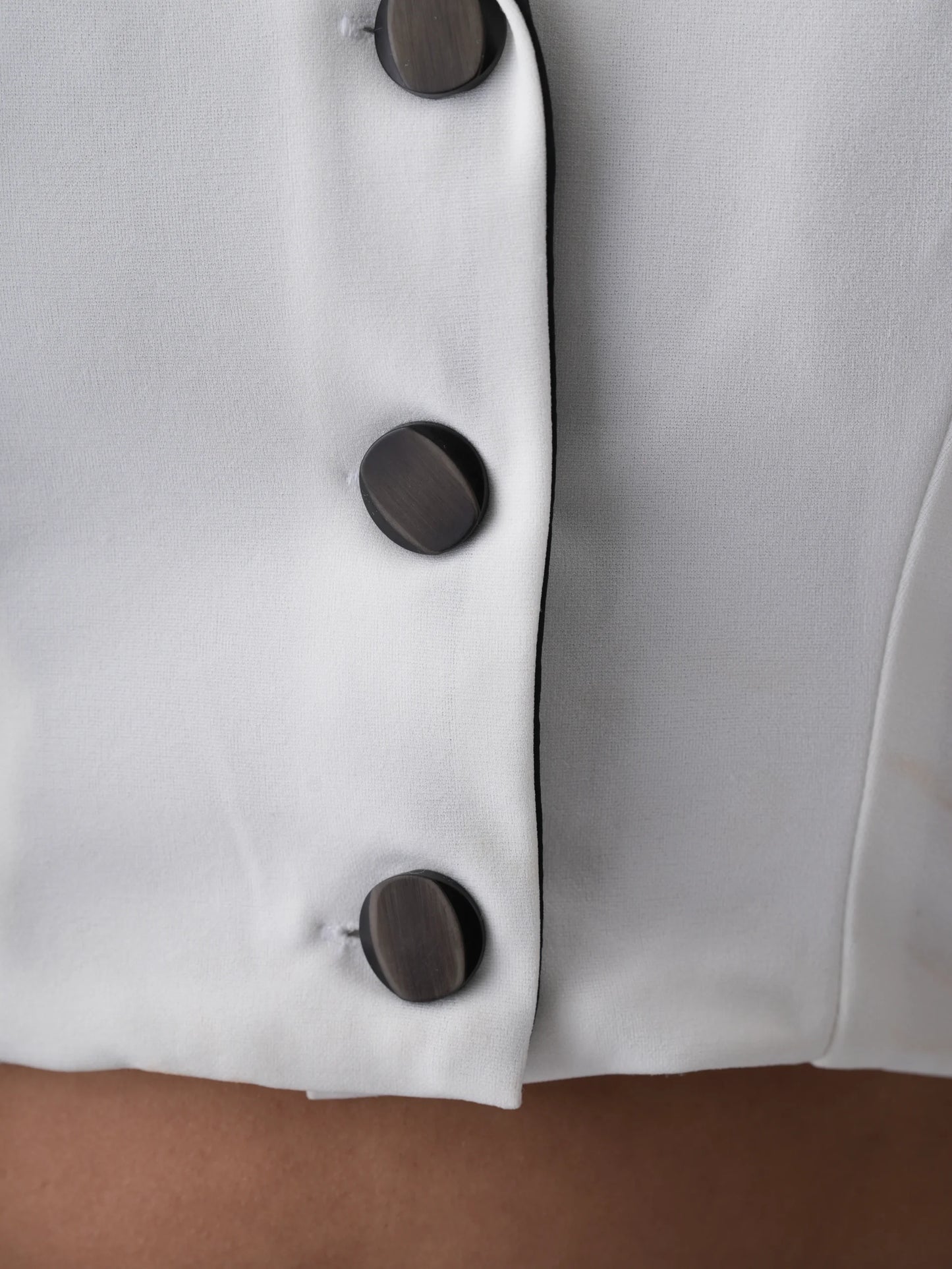 Women White Crop Coat