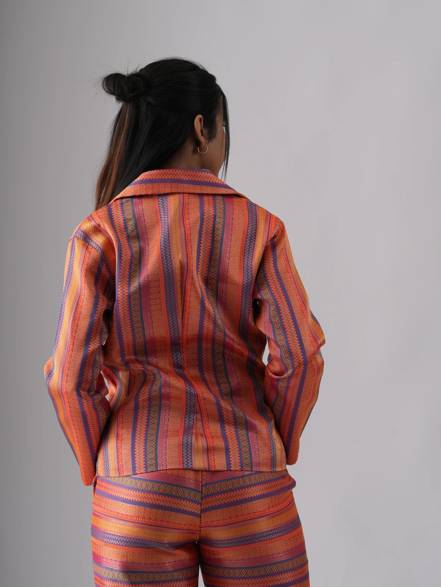 Oven Print Mix Designers Co-Ord Set Coat and Pant