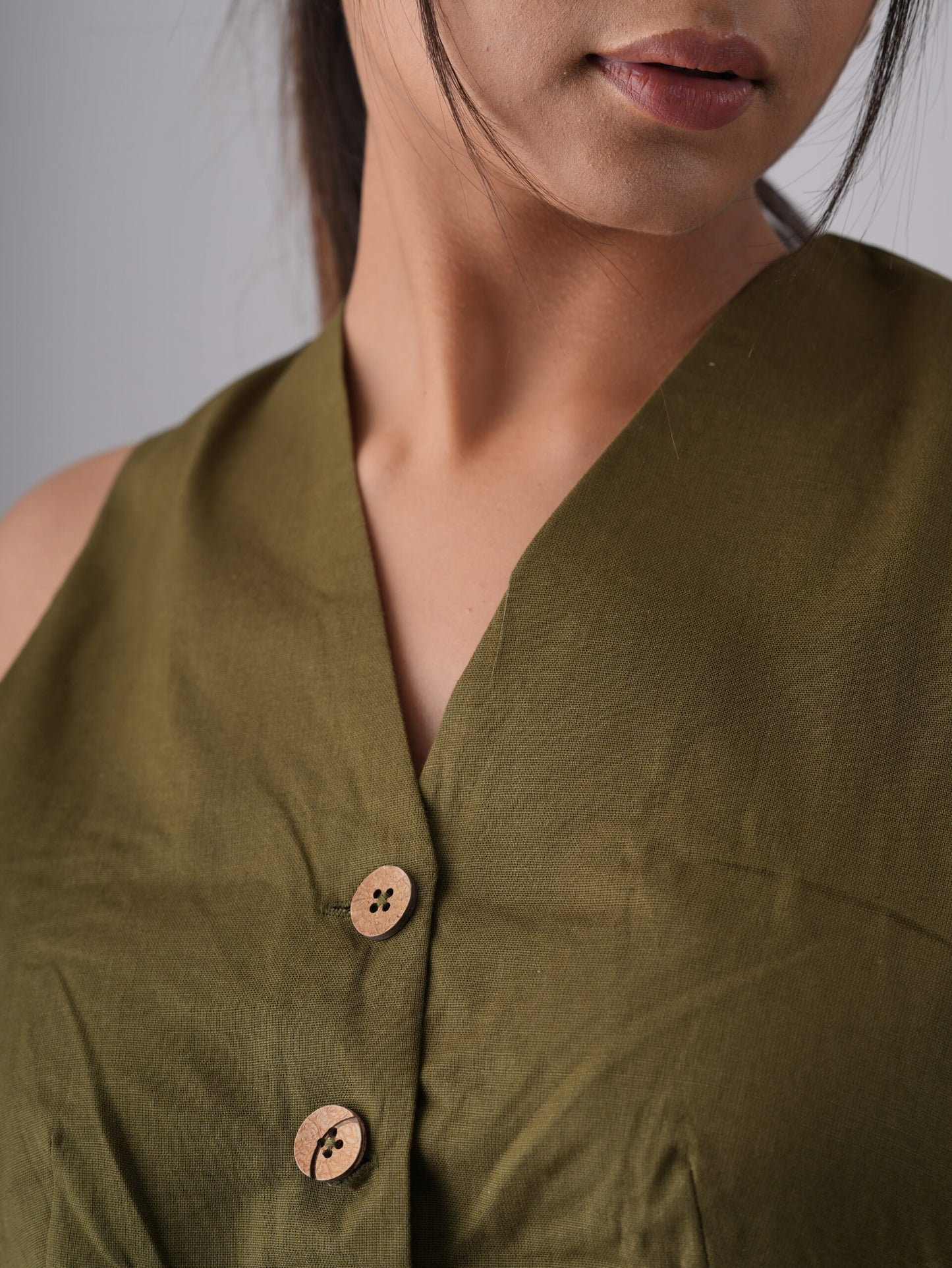 Women's Mint Green Sleeveless Waistcoat