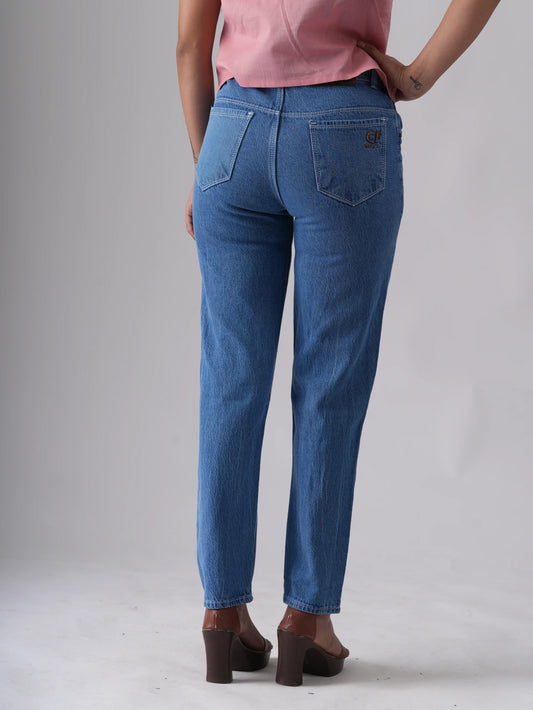 DARK BLUE RELAX FIT WOMENS JEANS