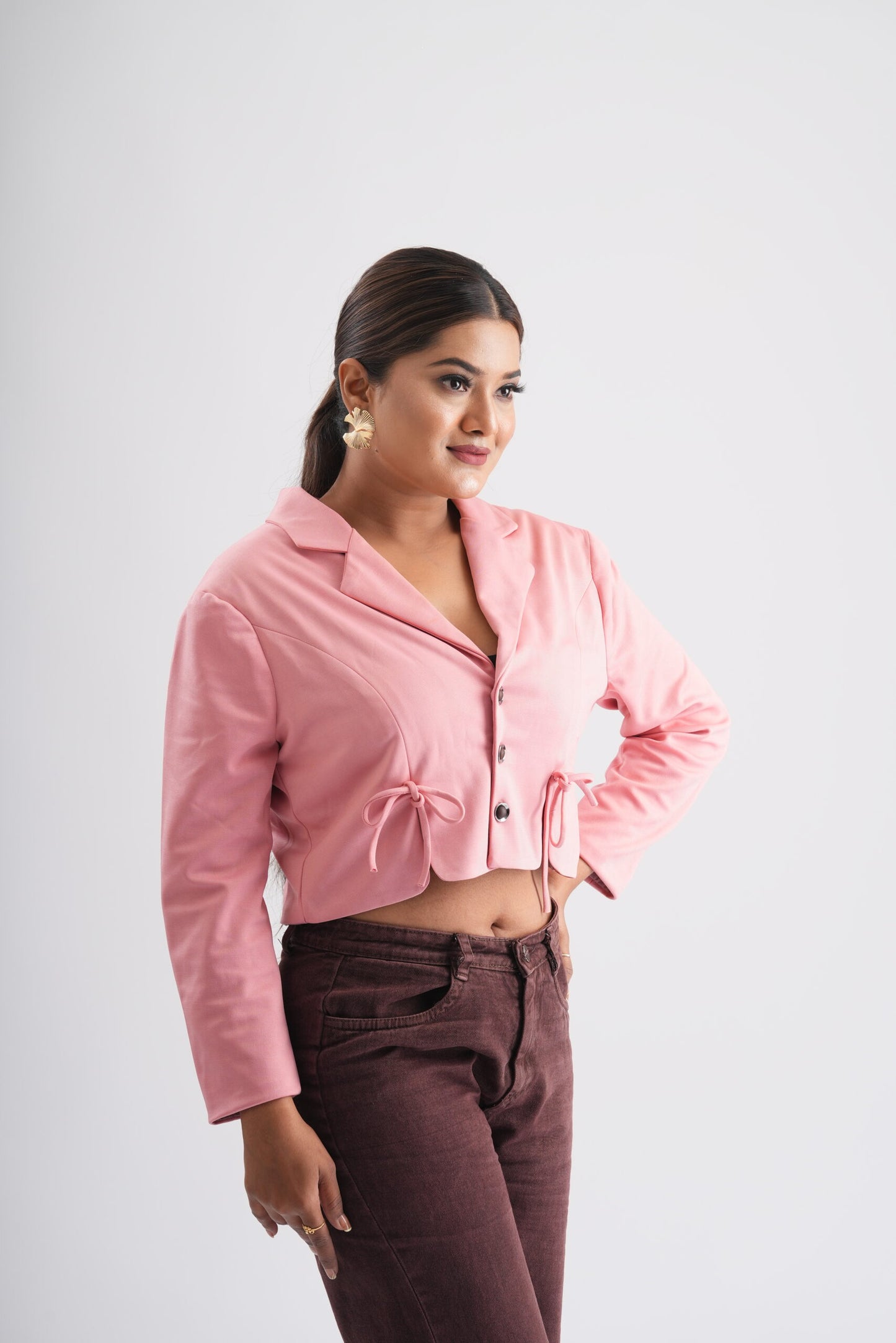 Royal Pink Crop Coat