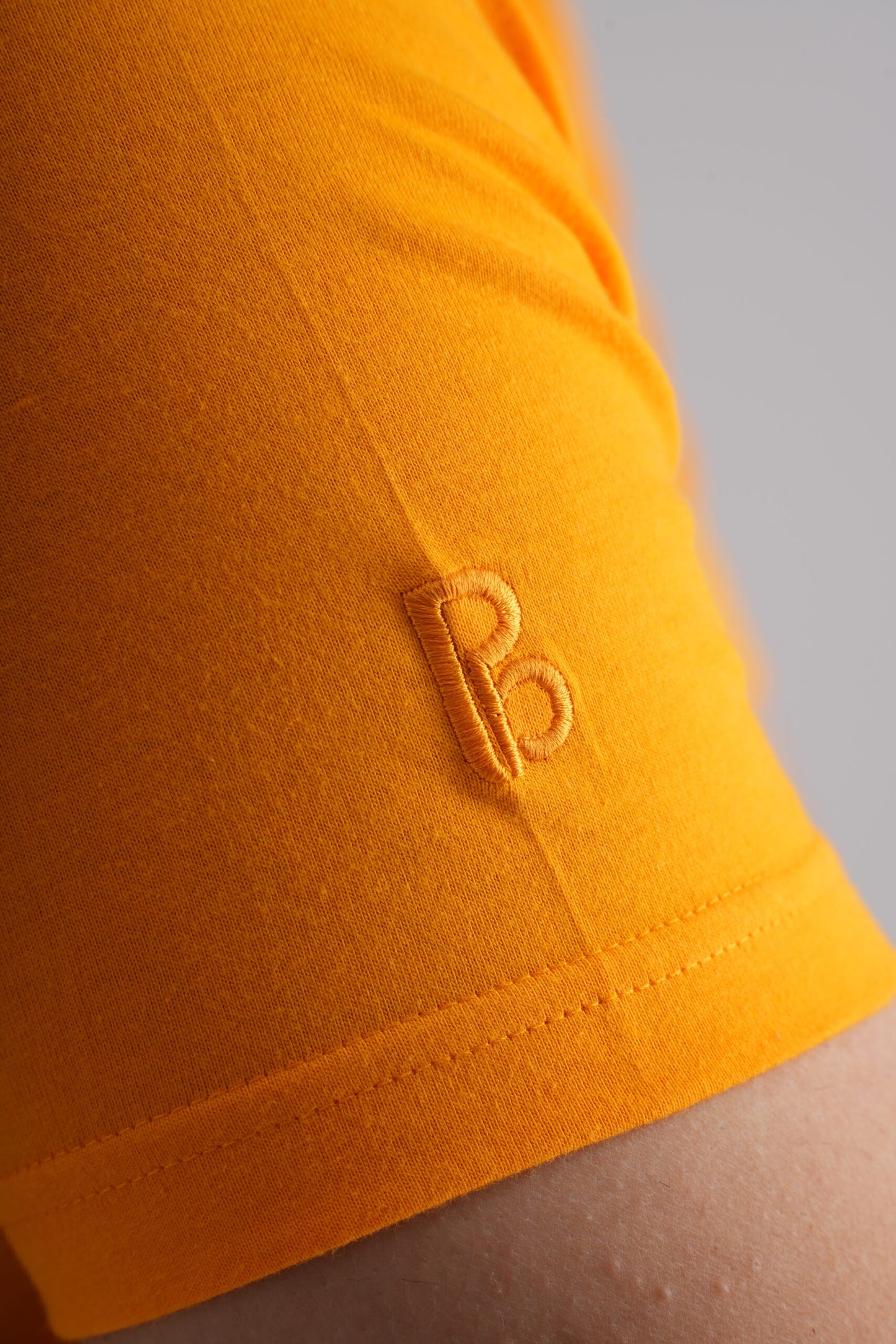 Yellow Round Neck T-Shirt with Pablo Embroidery