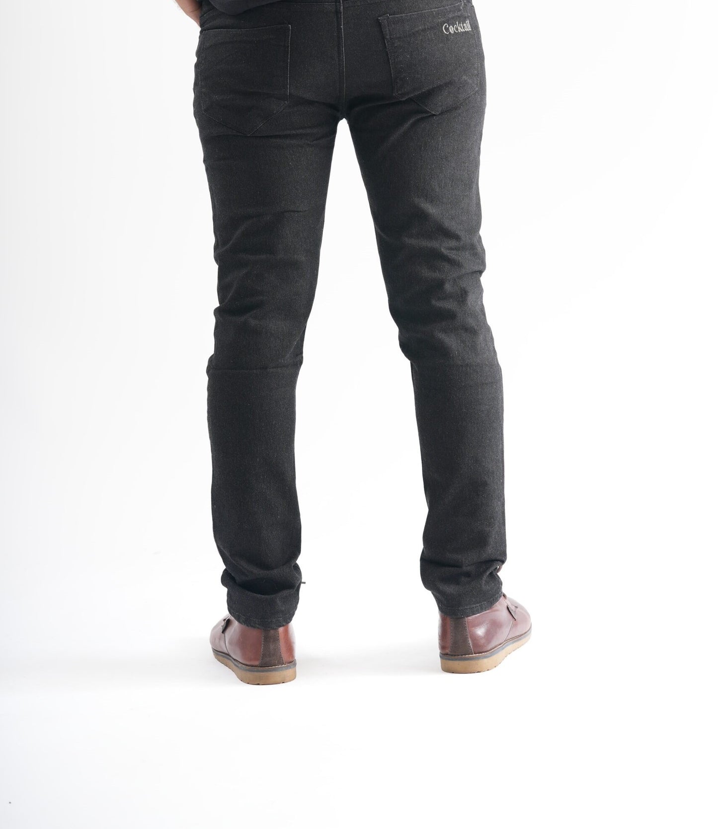 BLACK STRETCHABLE DISTRESSED SLIM FIT JEANS