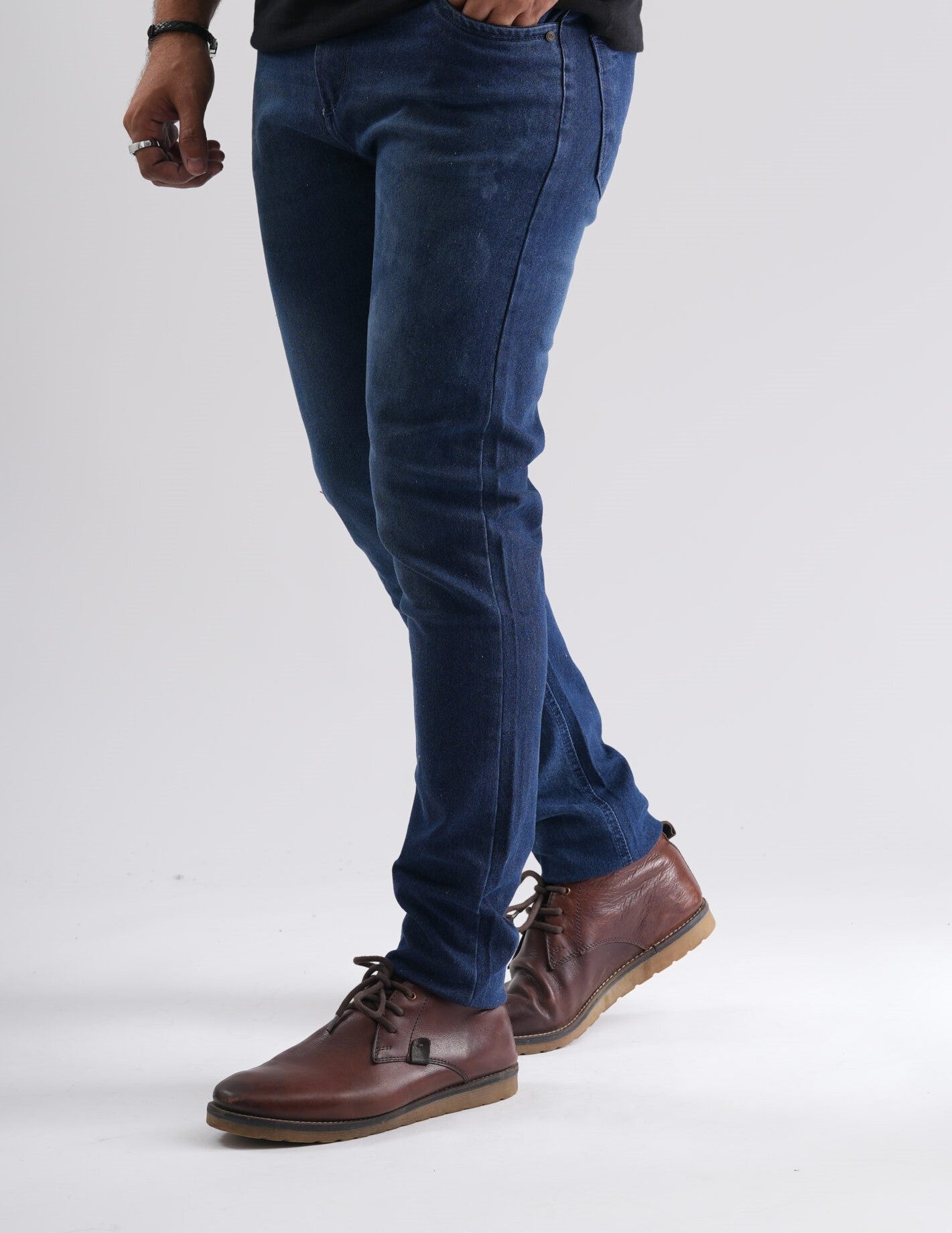 BLUE STRETCHABLE SLIM FIT JEANS