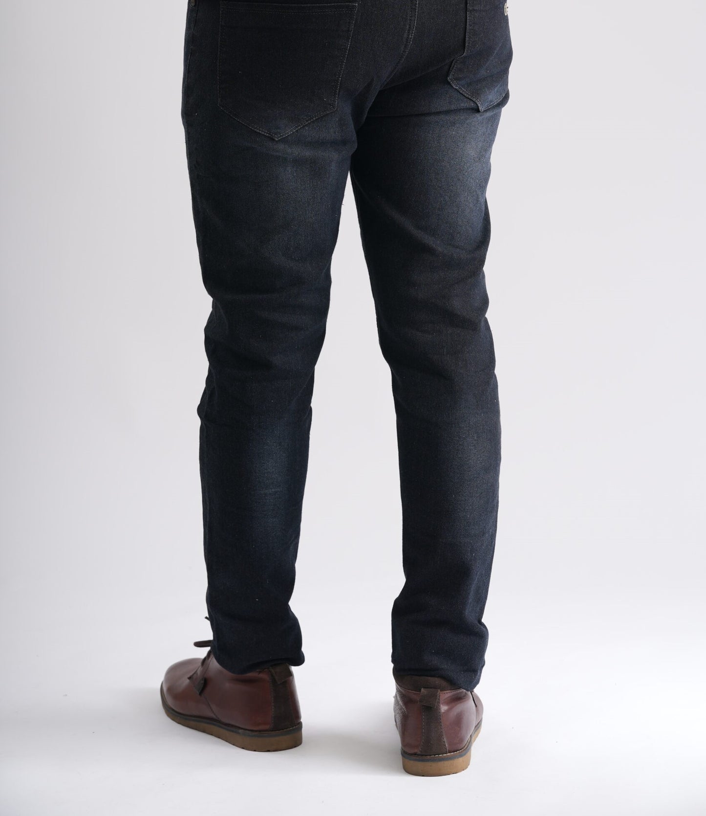 BLACK SHADED STRETCHABLE DISTRESSED SLIM FIT JEANS