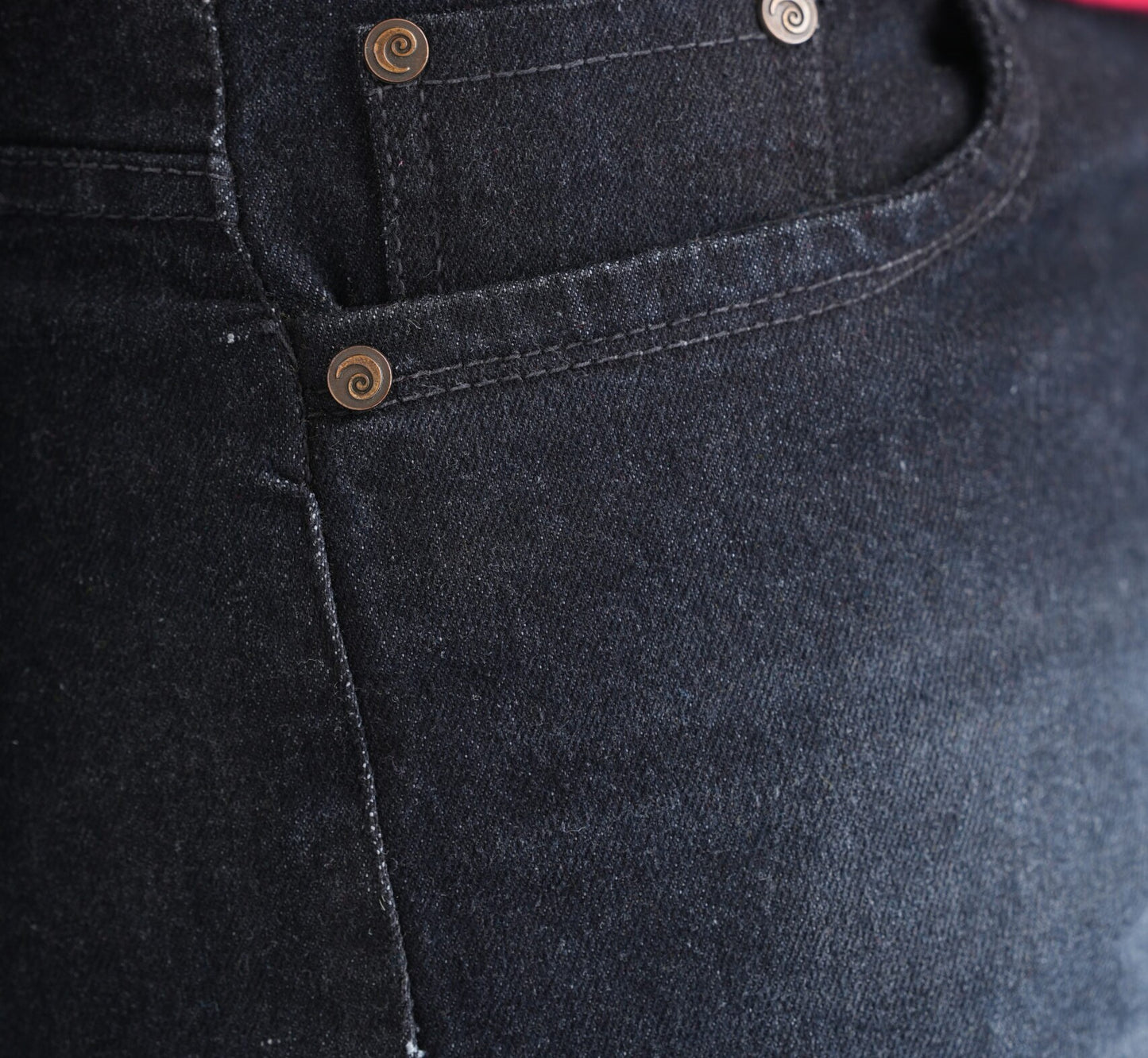 BLACK SHADED STRETCHABLE DISTRESSED SLIM FIT JEANS
