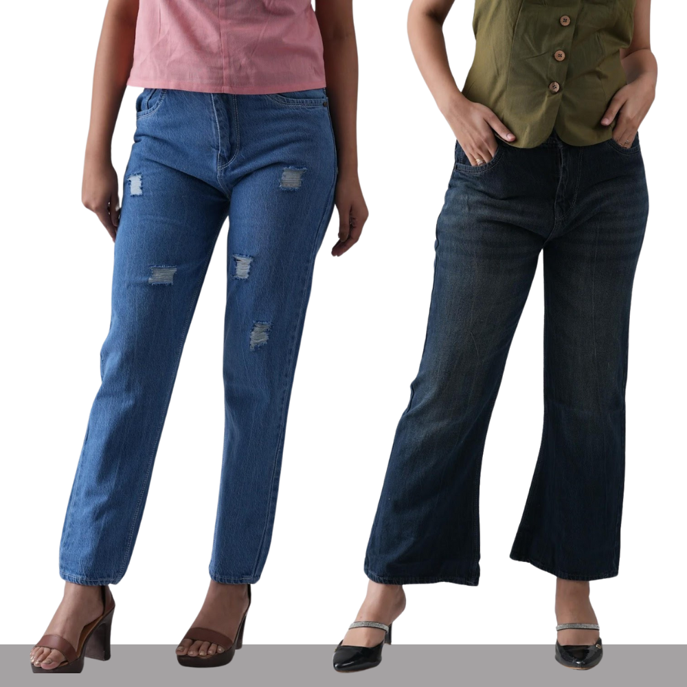Dark Blue Relax Fit Women’s Jeans and Boot Fit Dark Blue Women’s Jeans