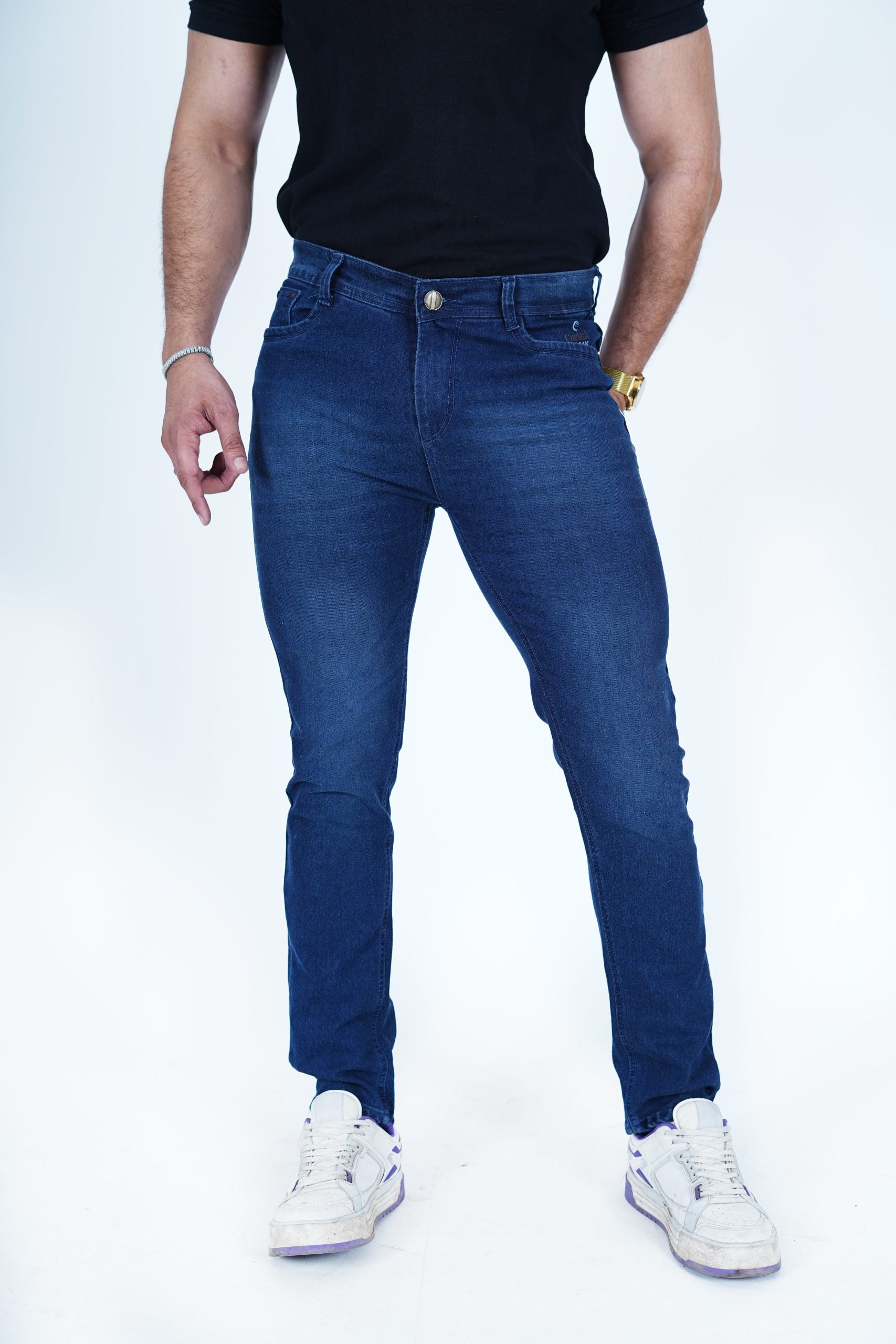 Blue Stretchable Slim Fit Jeans for men