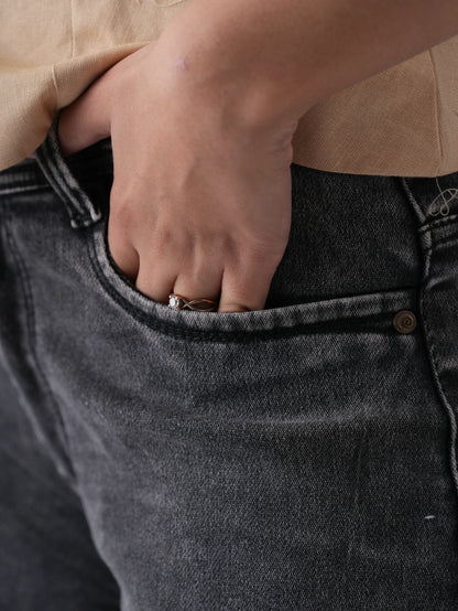 SKINNY BLACK SHADED JEANS