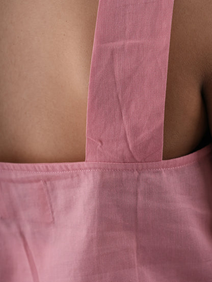 Flex Pink Crossbelt Halter Neck Top