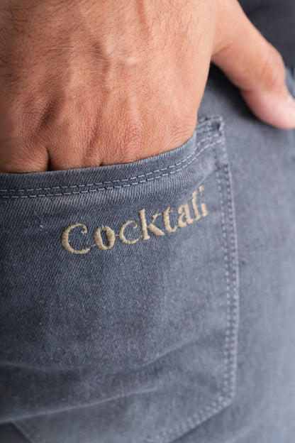 GRAY DISTRESSED SLIM FIT JEANS