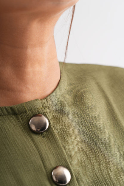 Women Sage Green Crop Top