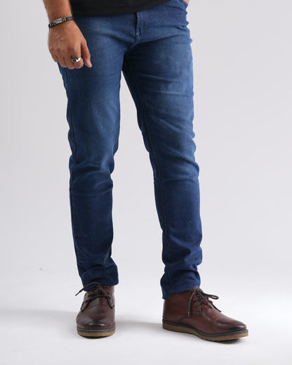 BLUE STRETCHABLE SLIM FIT JEANS
