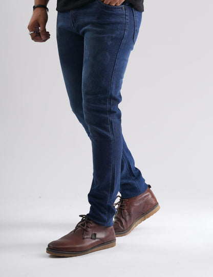 BLUE STRETCHABLE SLIM FIT JEANS