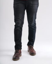 Mens Black Distressed Jeans